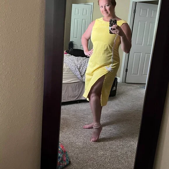 Vintage The Lilly Pulitzer Yellow Dress - Picture 3 of 13